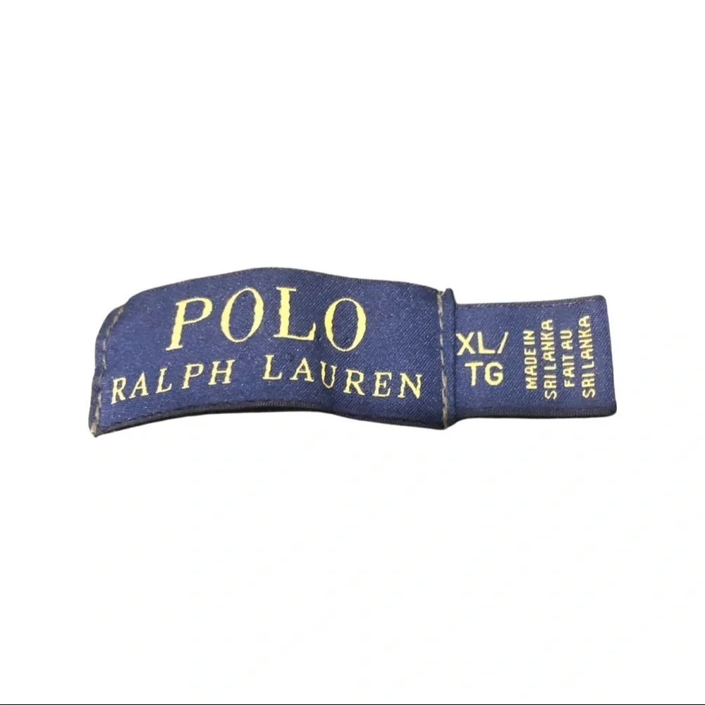 Ralph Lauren Polo Men olive Shawl two button neck sweater. Ribbed -Size XL